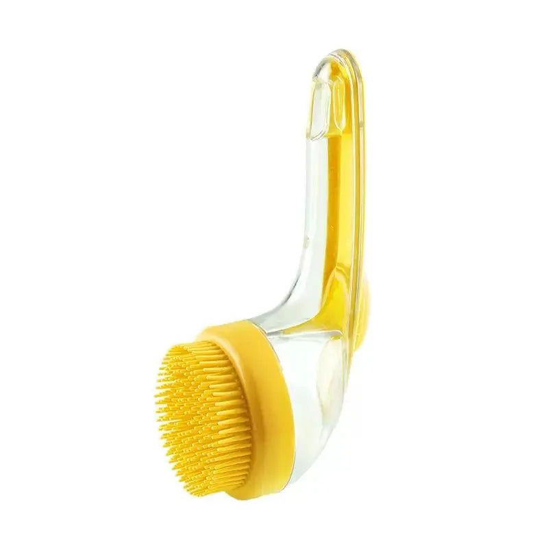 2026 New Universal 2-In-1 Pet Bath Brush - Ergo Grip, Plastic Body, Built-In Soap Dispenser, 8In×3In×4In Massage Aid, Reduces Shed While Washing, Boosts Blood Circulation for Dogs & Cats (Home Supplies)