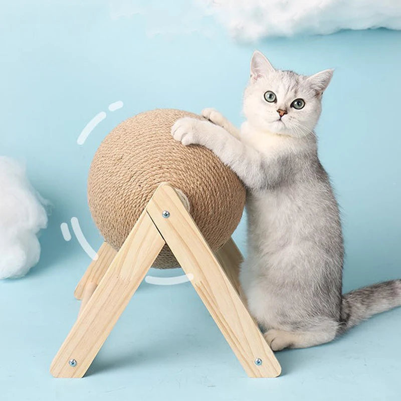 Cat Scratching Ball Toy Kitten Sisal Rope Ball Board Grinding Paws Toy ...