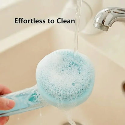 2026 New Universal 2-In-1 Pet Bath Brush - Ergo Grip, Plastic Body, Built-In Soap Dispenser, 8In×3In×4In Massage Aid, Reduces Shed While Washing, Boosts Blood Circulation for Dogs & Cats (Home Supplies)